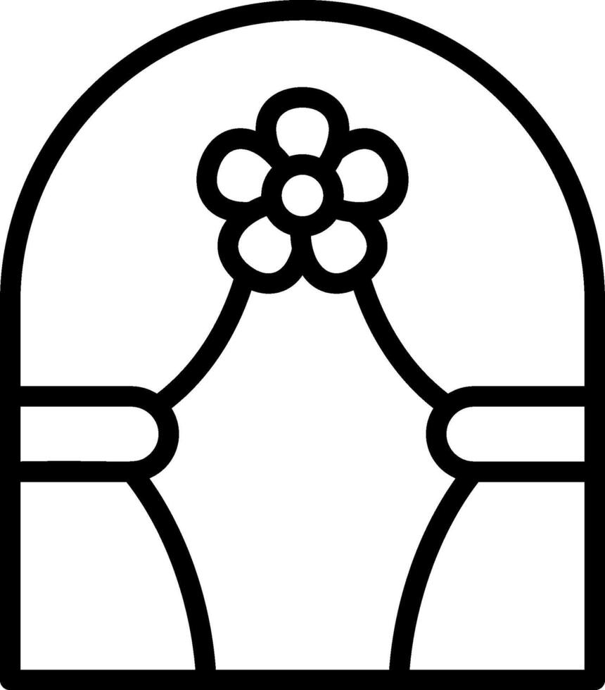 A black and white illustration of a flower vector