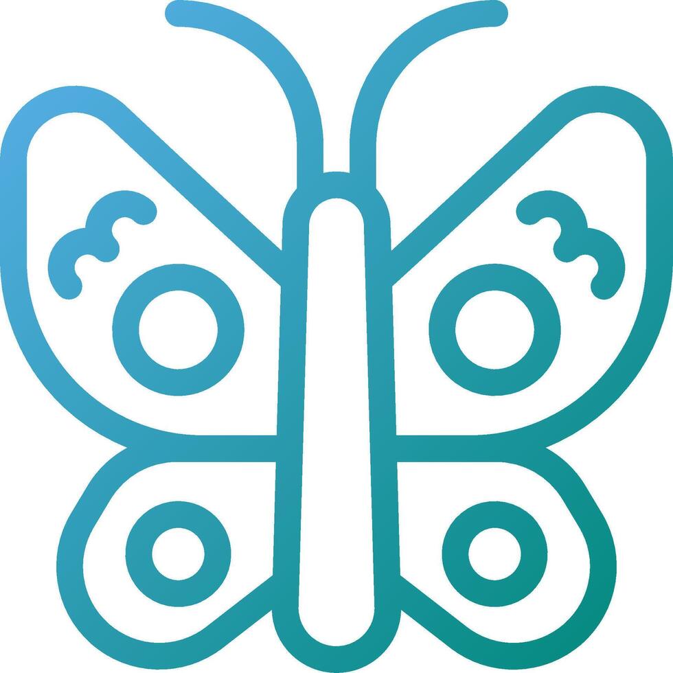 A butterfly icon with a blue background vector