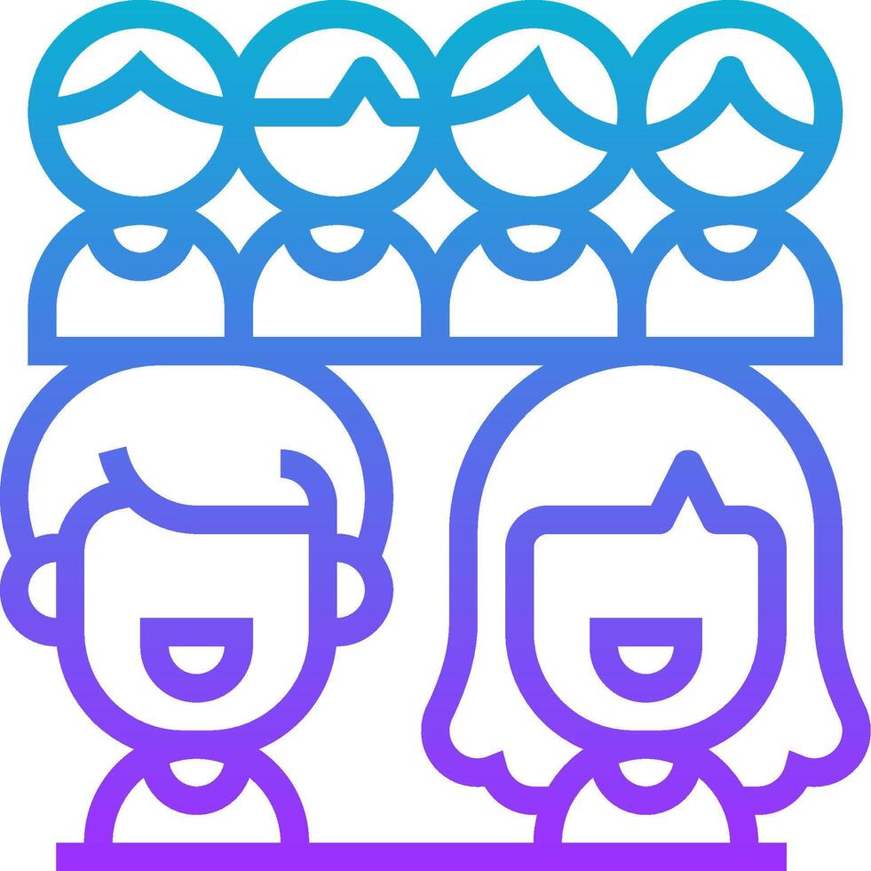 People in a line icon vector