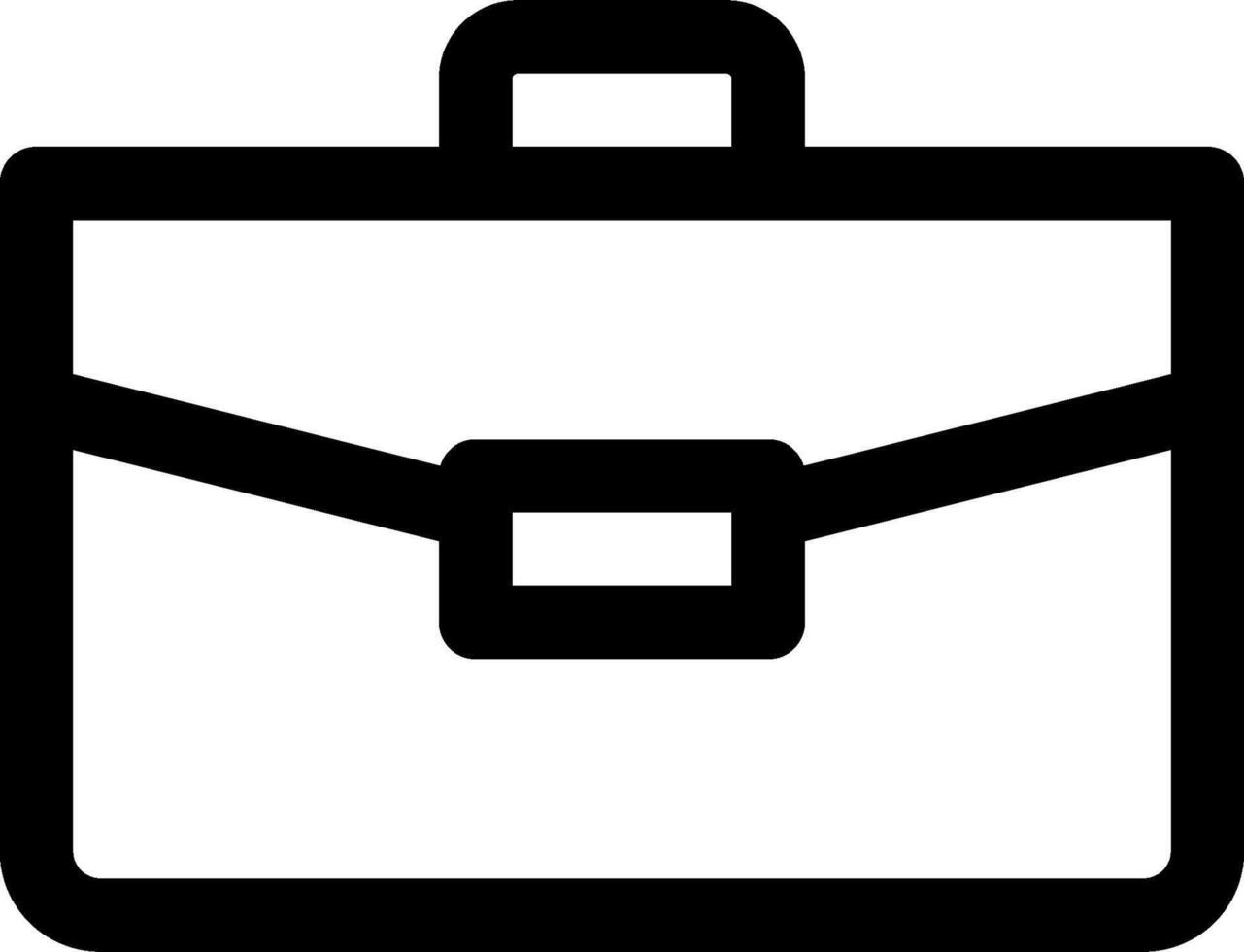 A black and white briefcase icon vector
