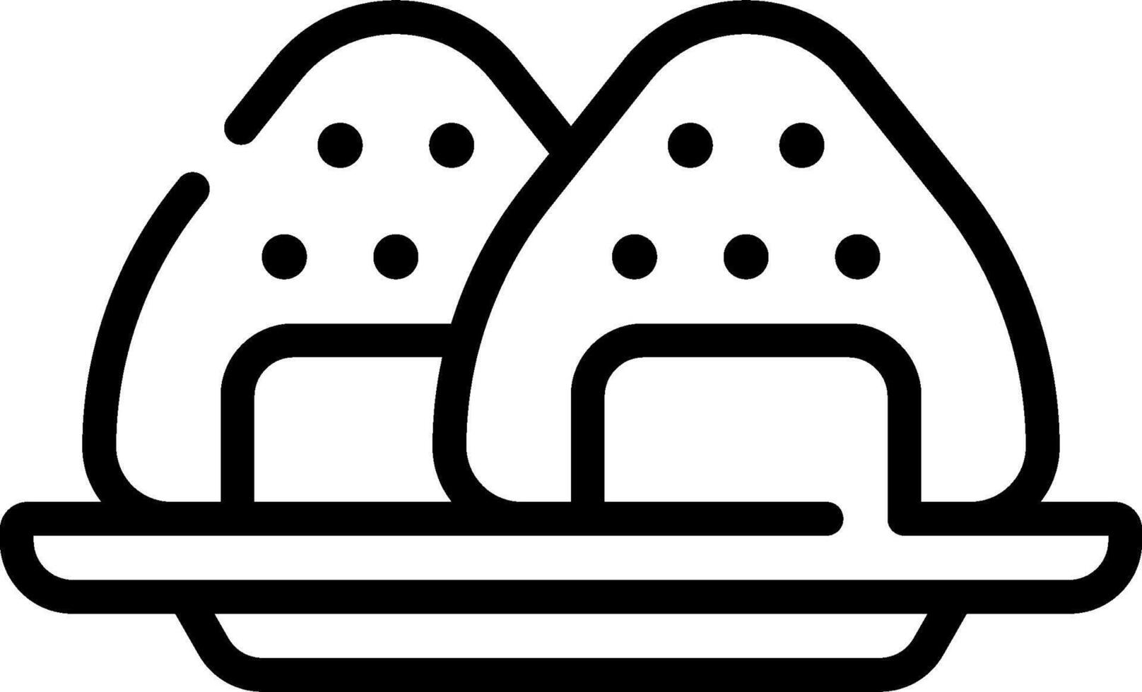 A black and white icon of two ice cream cones vector