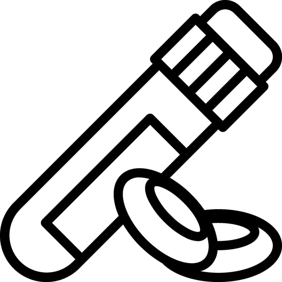 A test tube with a pen and a pen vector