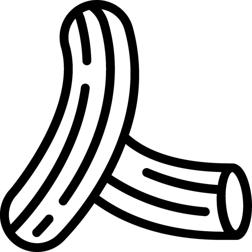 A black and white drawing of a banana vector