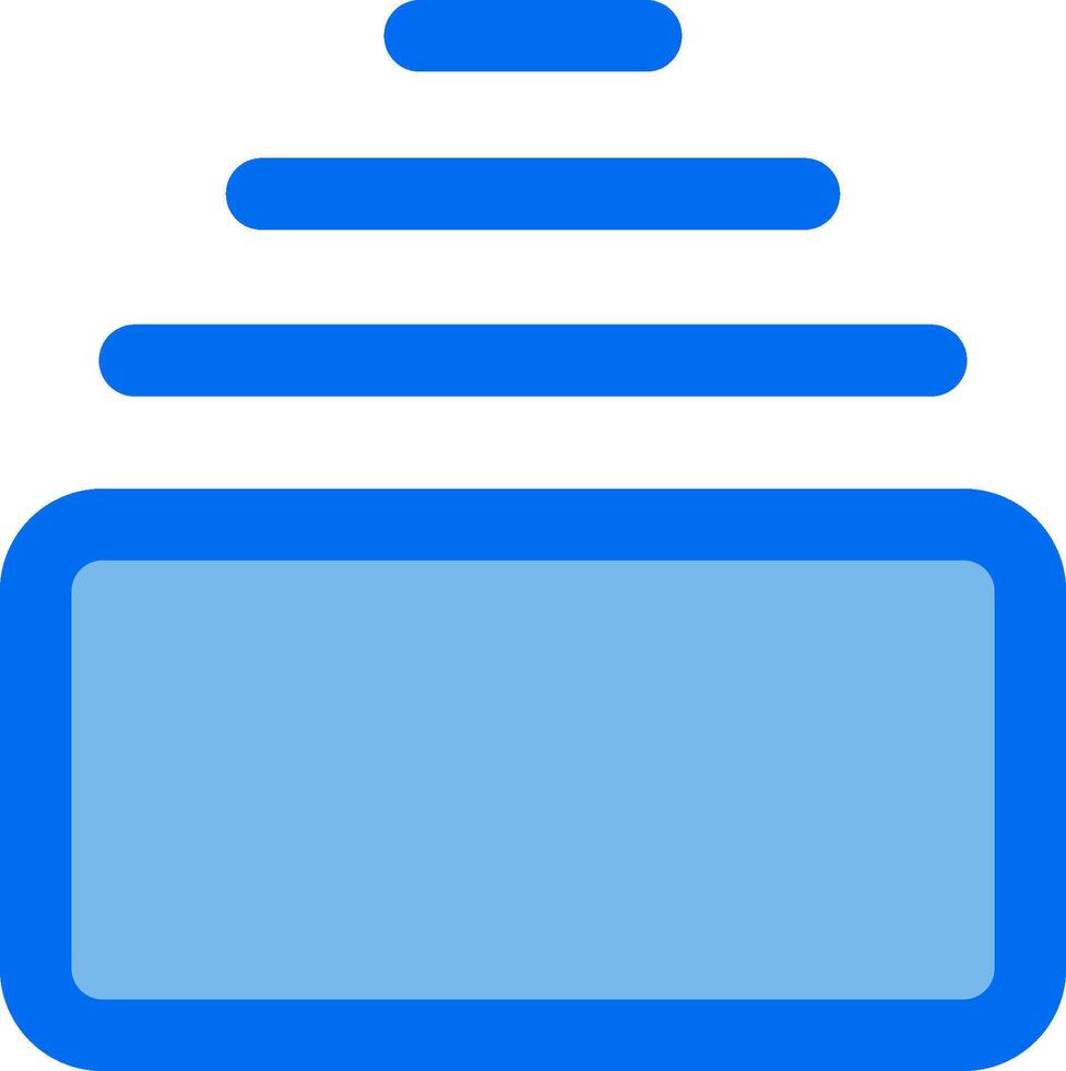 A blue box with a stack of books on top vector