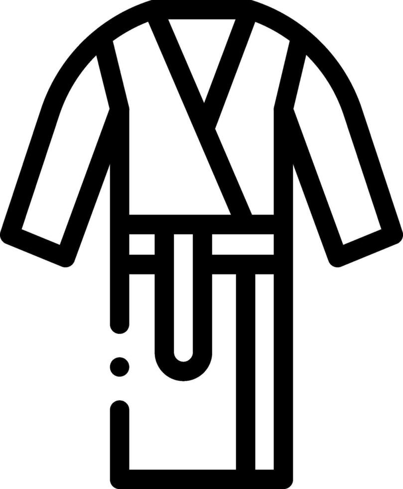 A black and white illustration of a robe vector