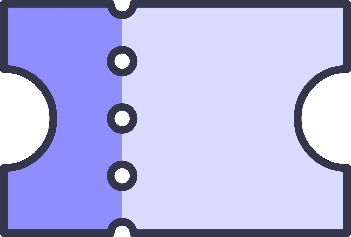 A blue and purple rectangle with four buttons vector