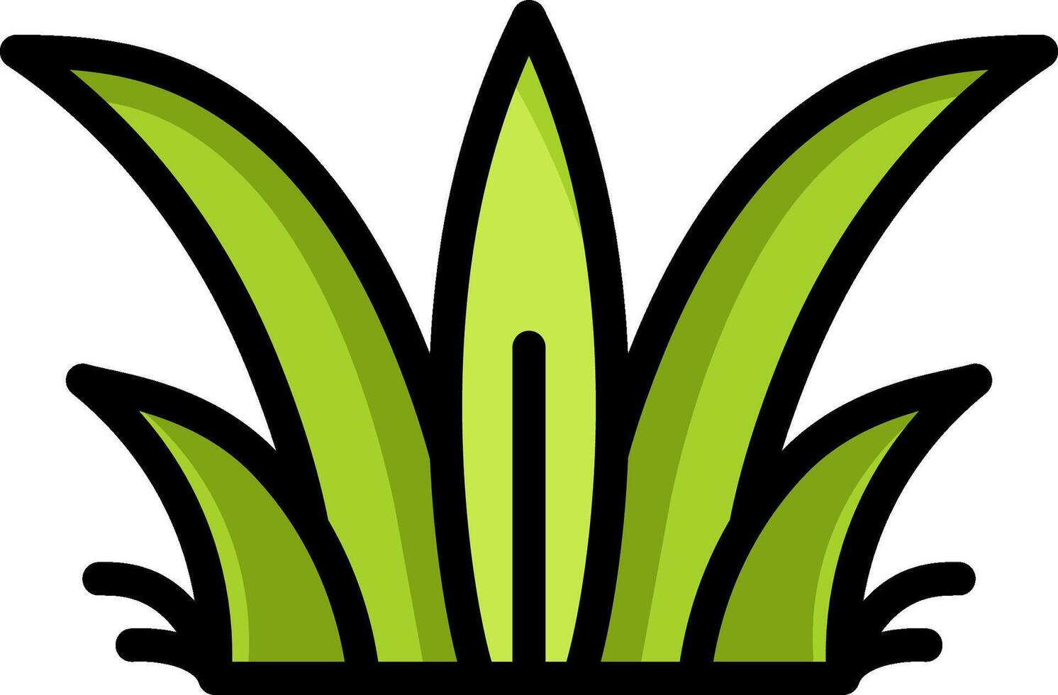 A cartoon grass icon on a white background vector