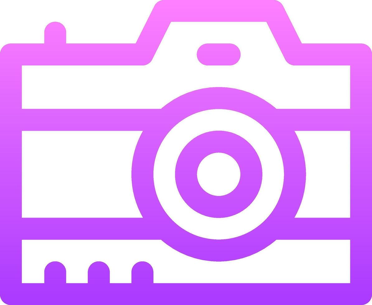 A purple camera icon on a white background vector