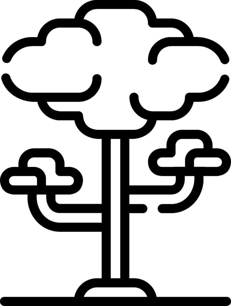 A tree with clouds on it vector