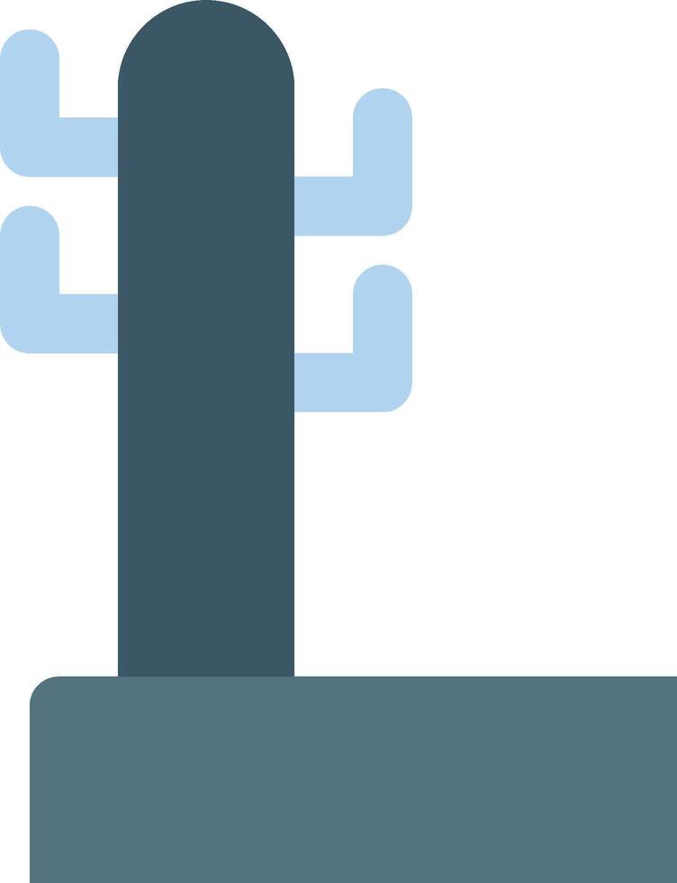A cactus with a blue background and a blue arrow vector