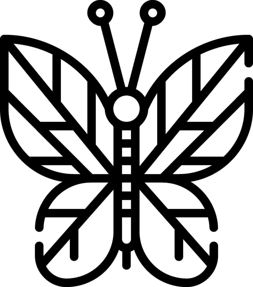 A black and white butterfly icon vector