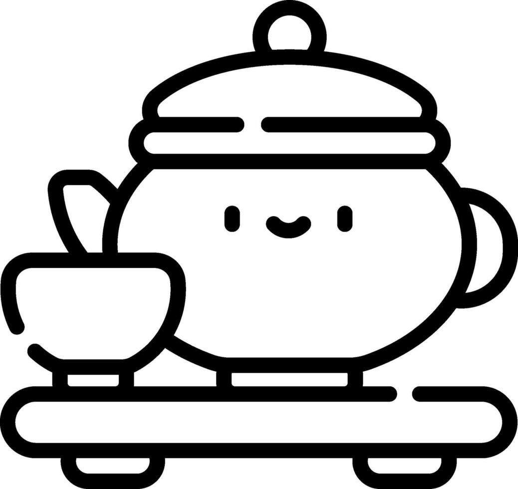 Tea pot icon illustration vector