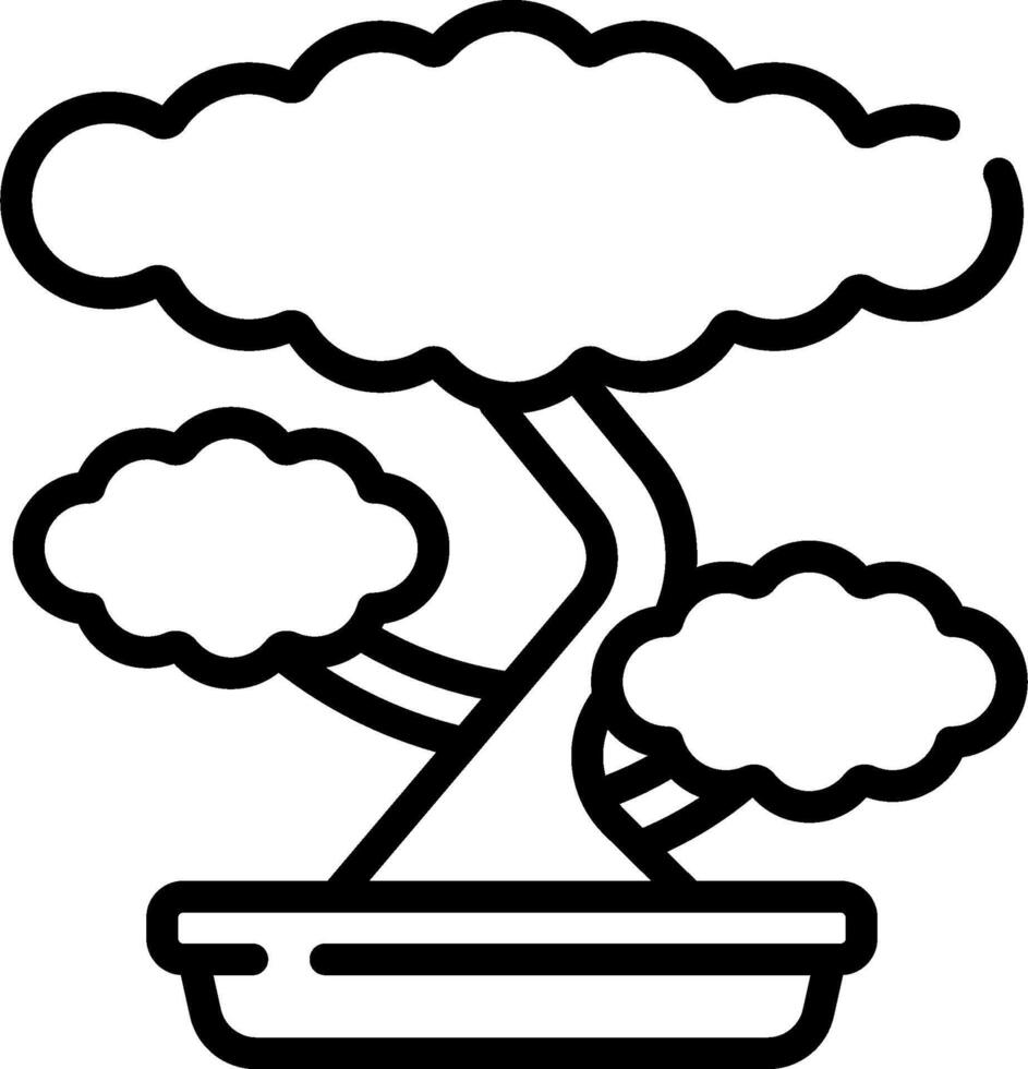 Bonsai tree icon vector