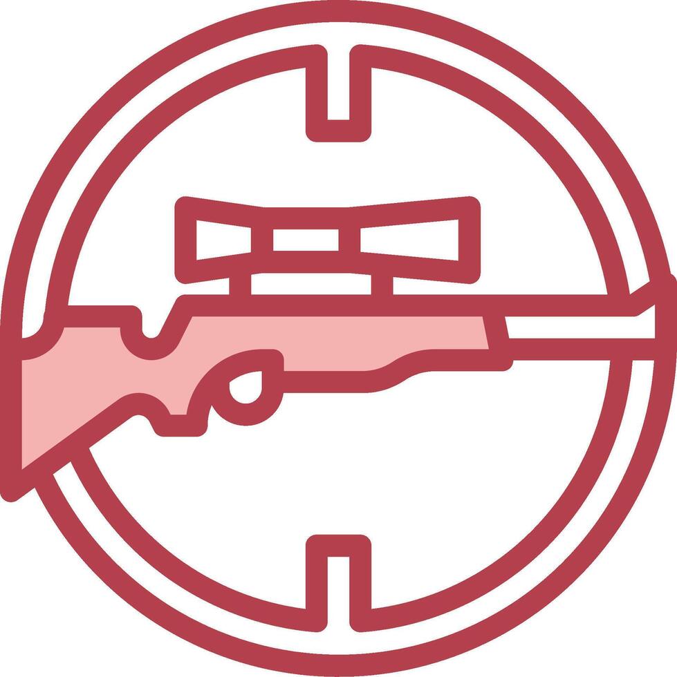 A rifle and scope in a circle vector