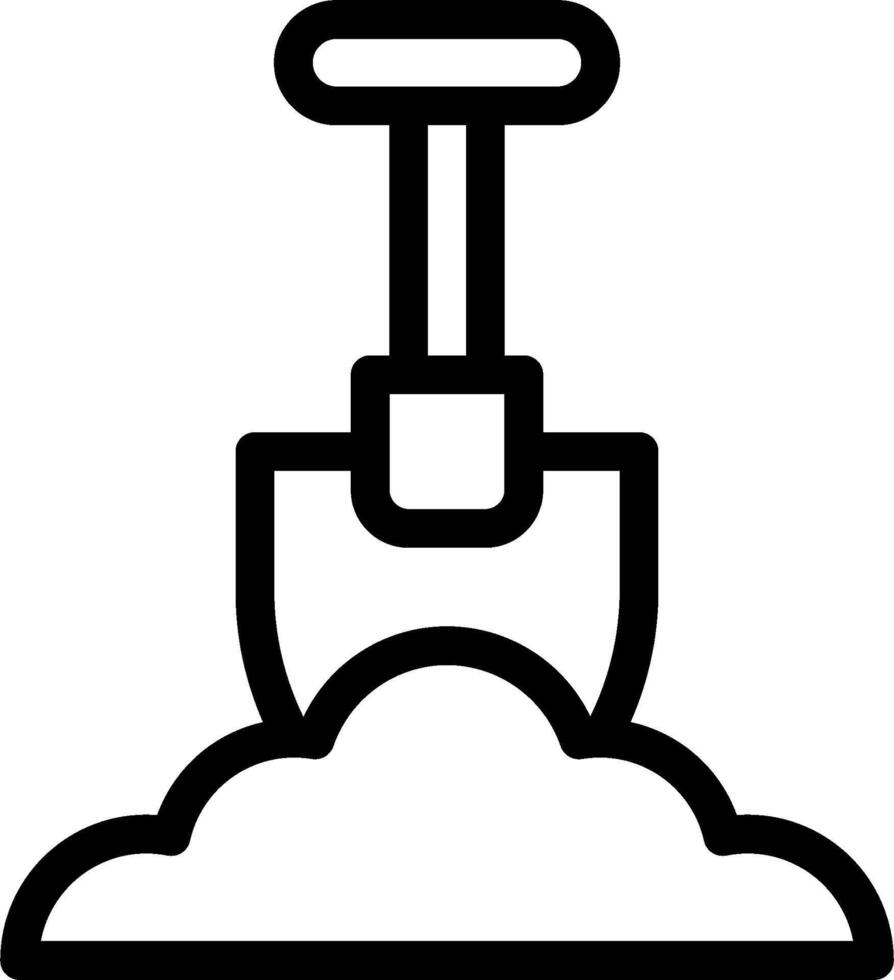 A shovel and a cloud icon vector