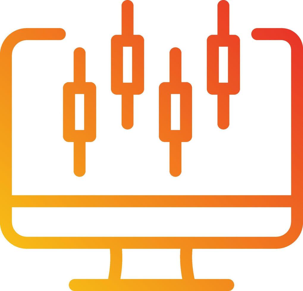A computer monitor with a bunch of candles on it vector