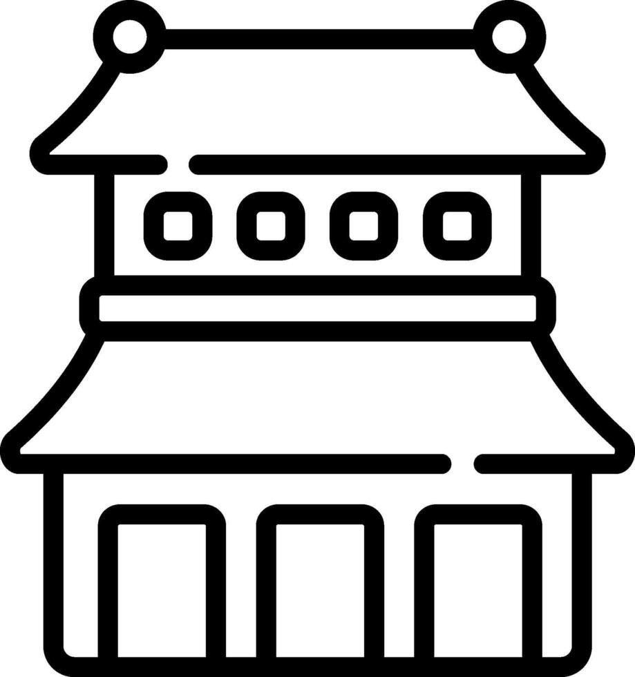 Chinese pagoda icon vector