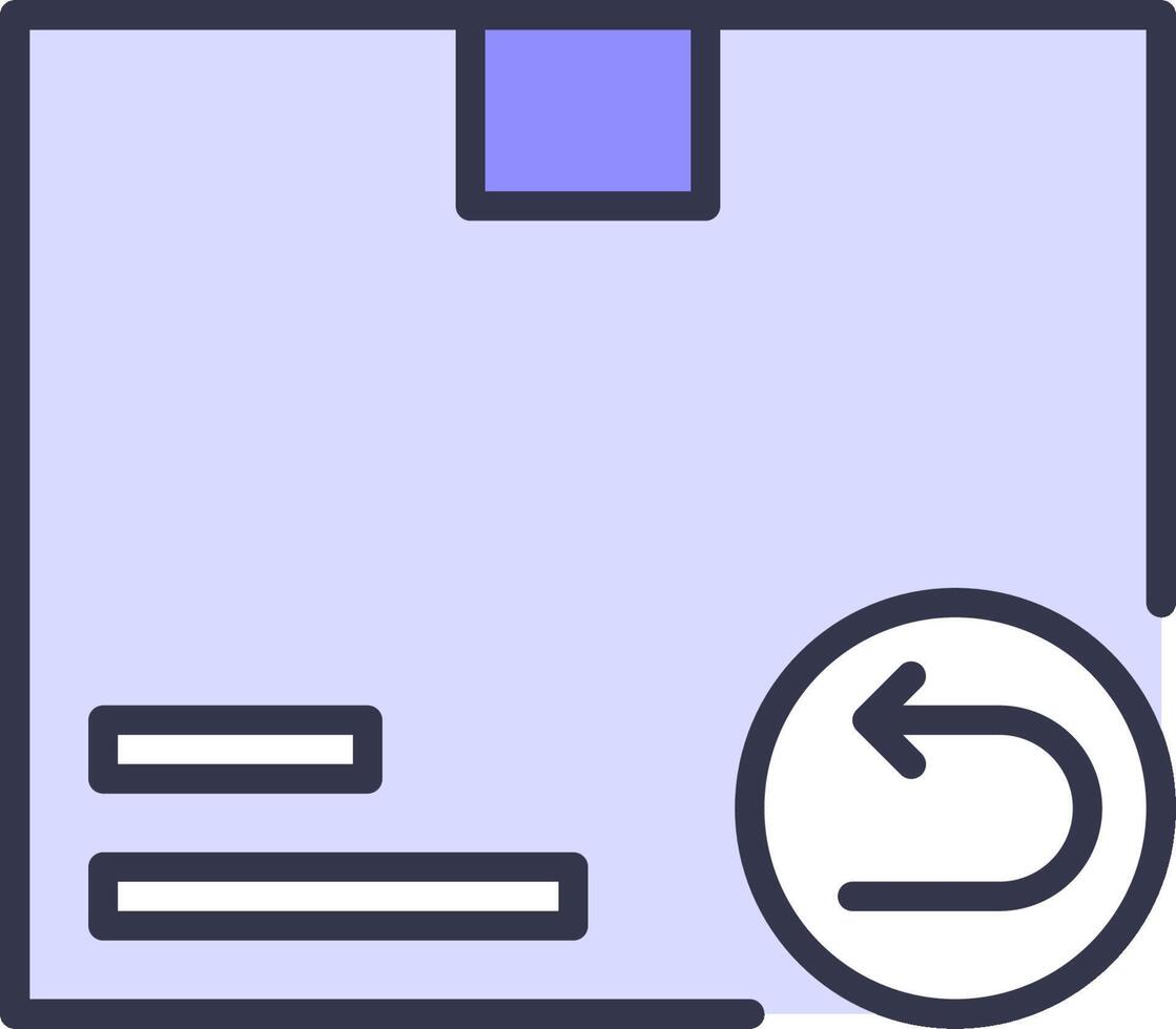 A flat icon of a mail envelope with a circular arrow vector