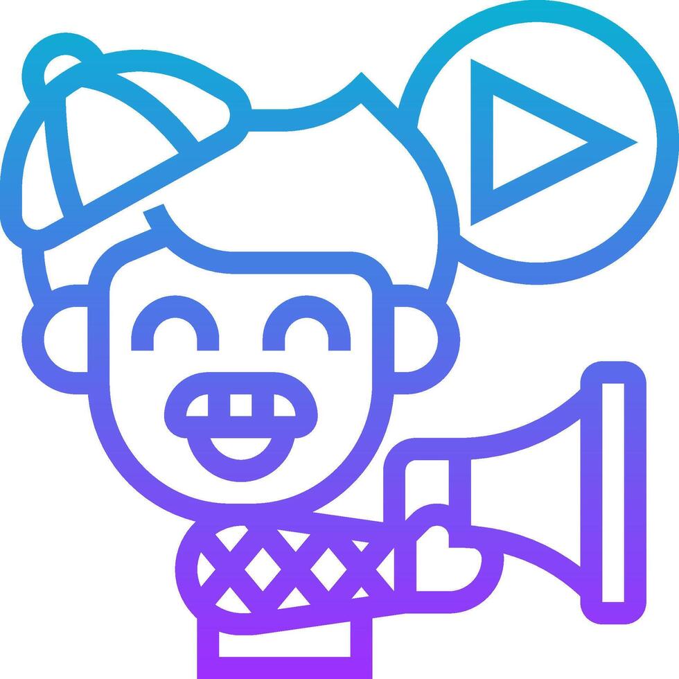 A man with a megaphone and a icon vector