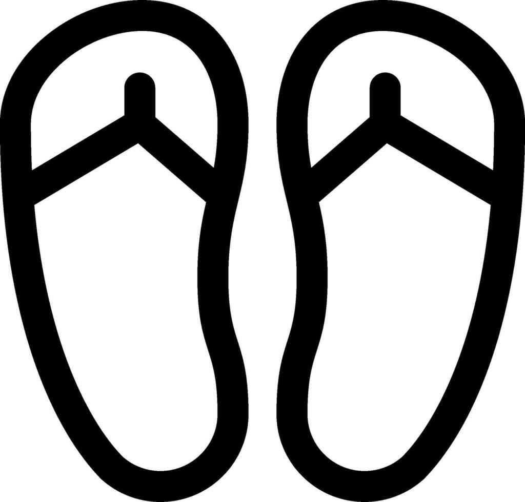 A pair of flip flops on a white background vector