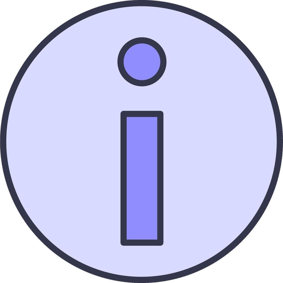 An icon of the letter i in a circle vector