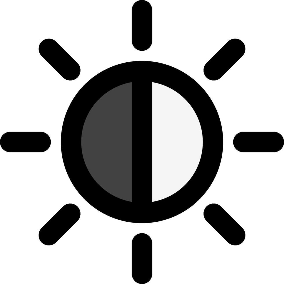 Sun and moon icon vector