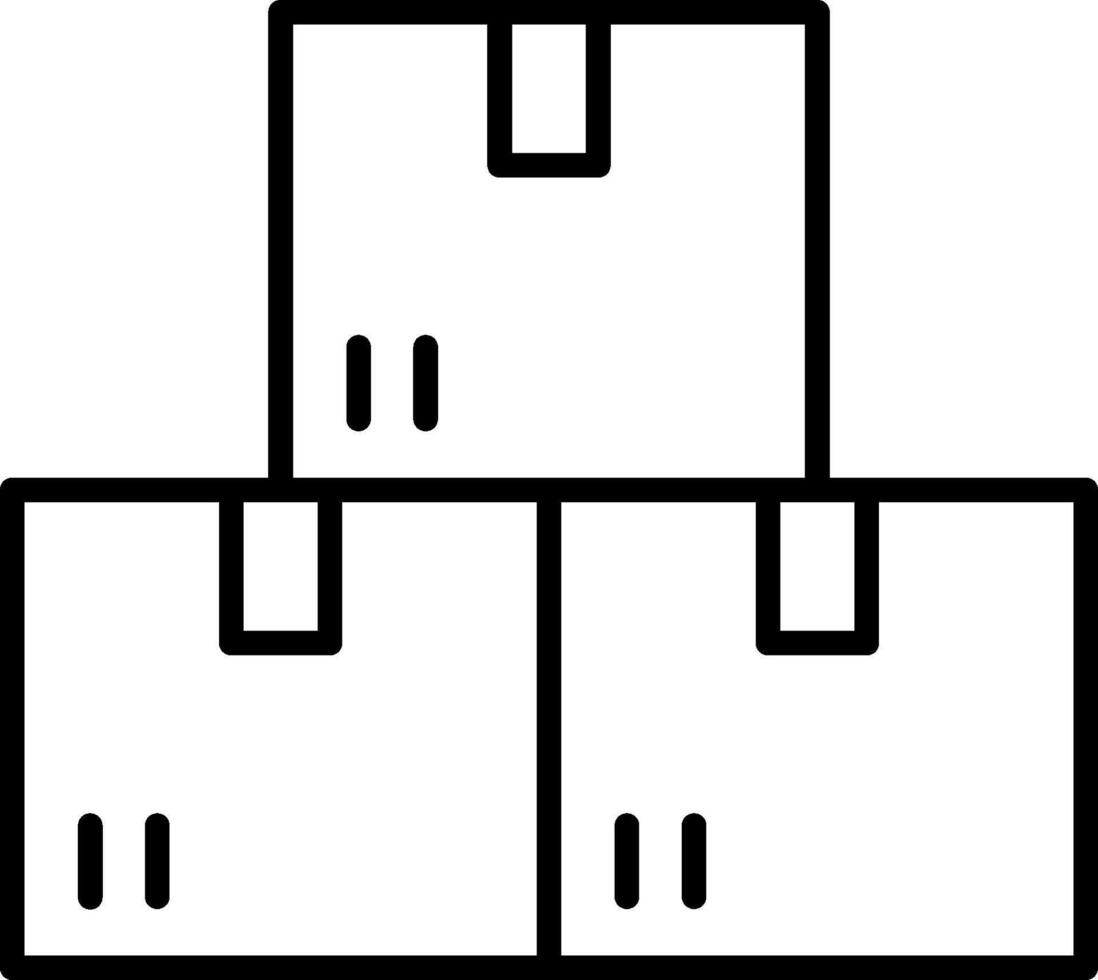 A stack of boxes on a white background vector