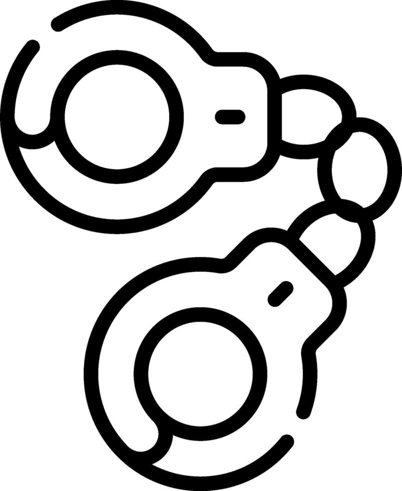 Handcuffs icon on a white background vector