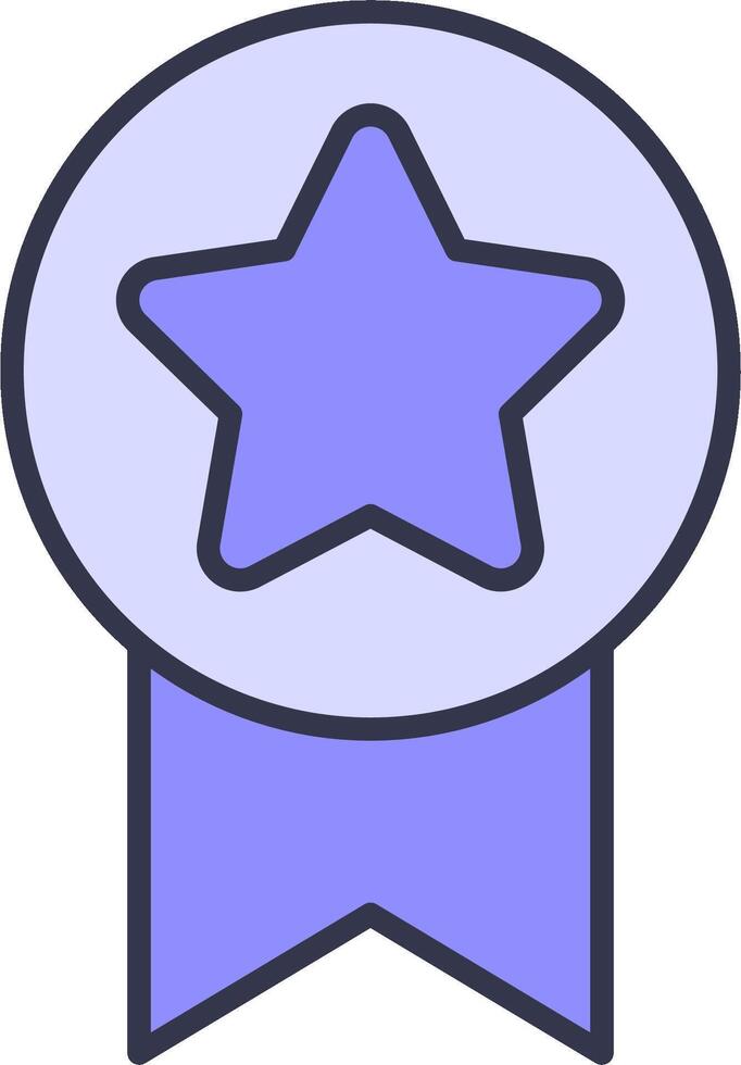 A star award ribbon icon vector