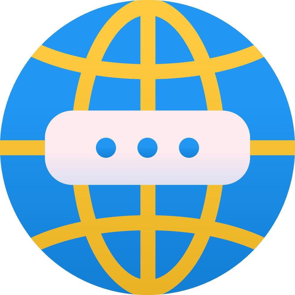 The globe icon with a blue dot on it vector