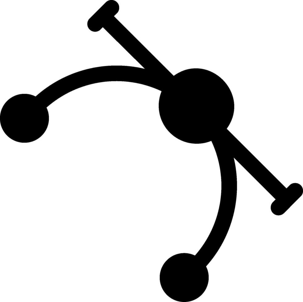 A black and white icon of a person holding a stick vector
