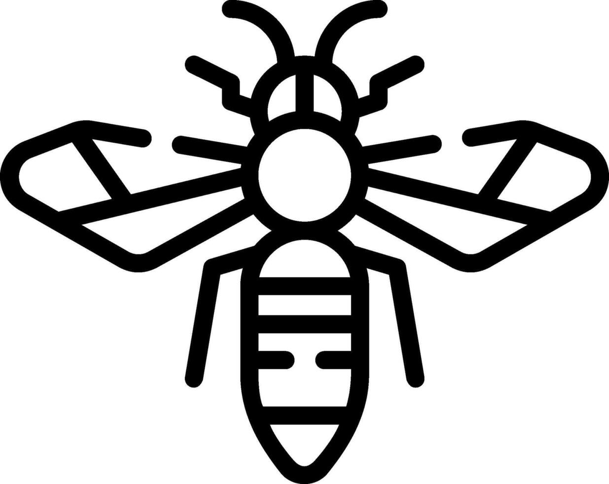 A bee icon on a white background vector