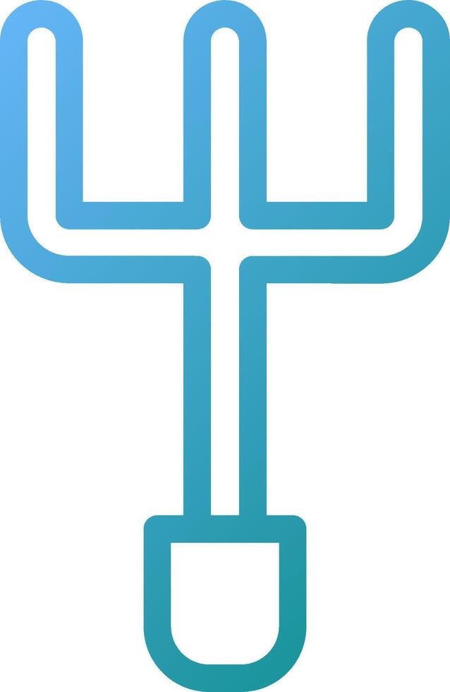 A blue and white icon of a fork vector