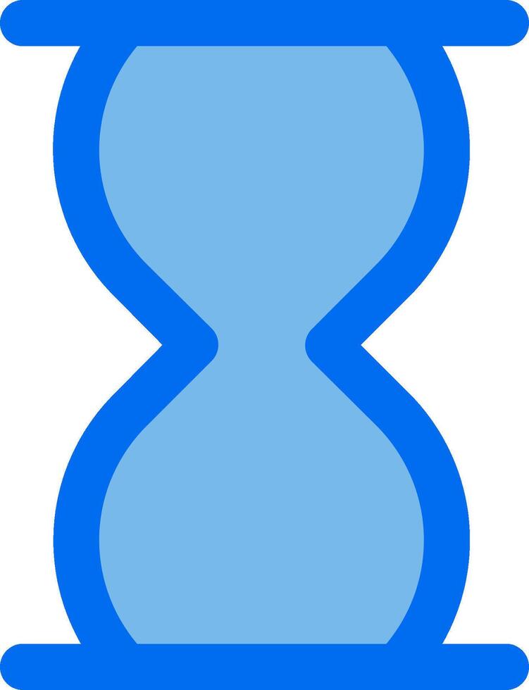 A blue hourglass icon vector