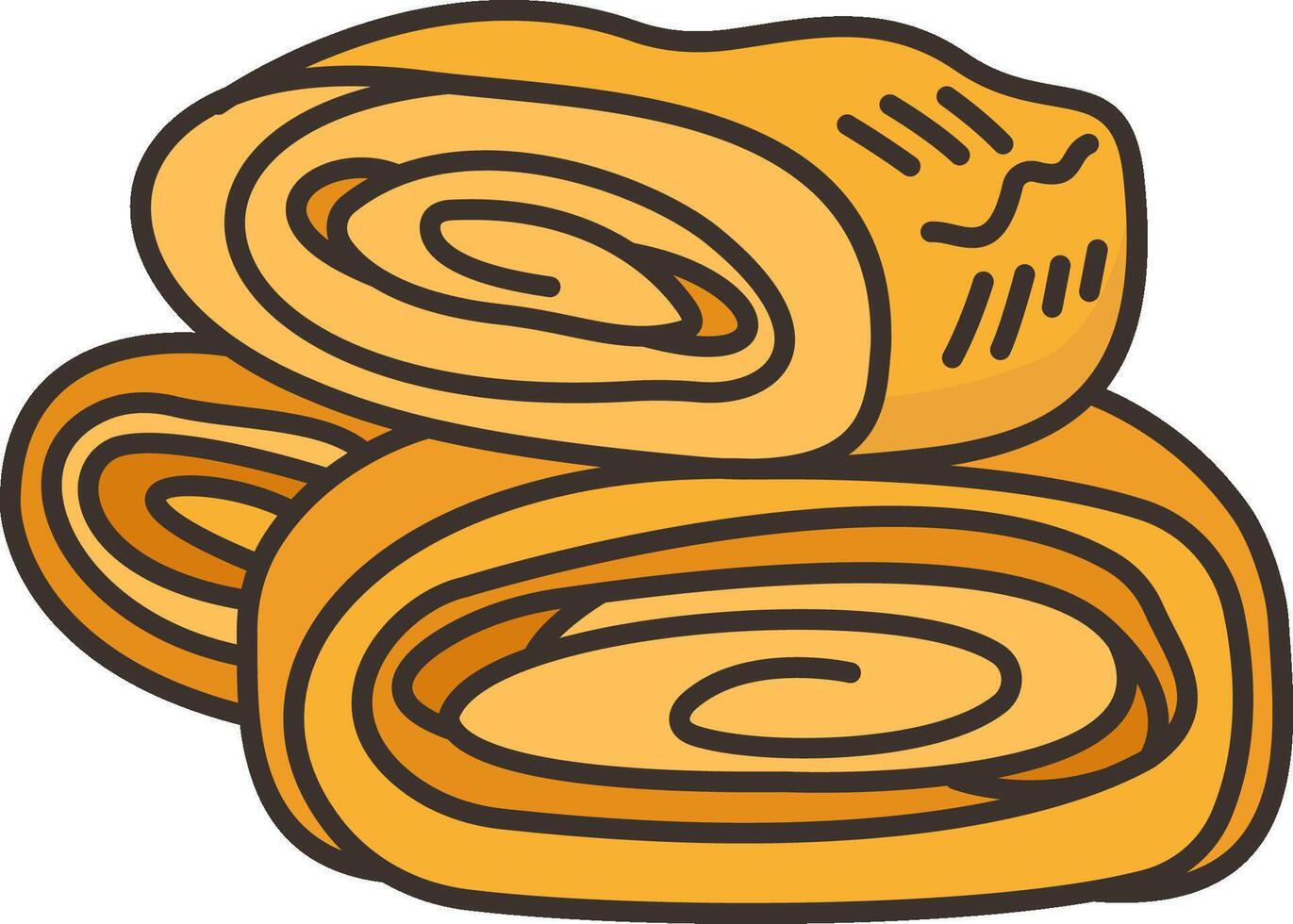 A pile of rolls on a white background vector