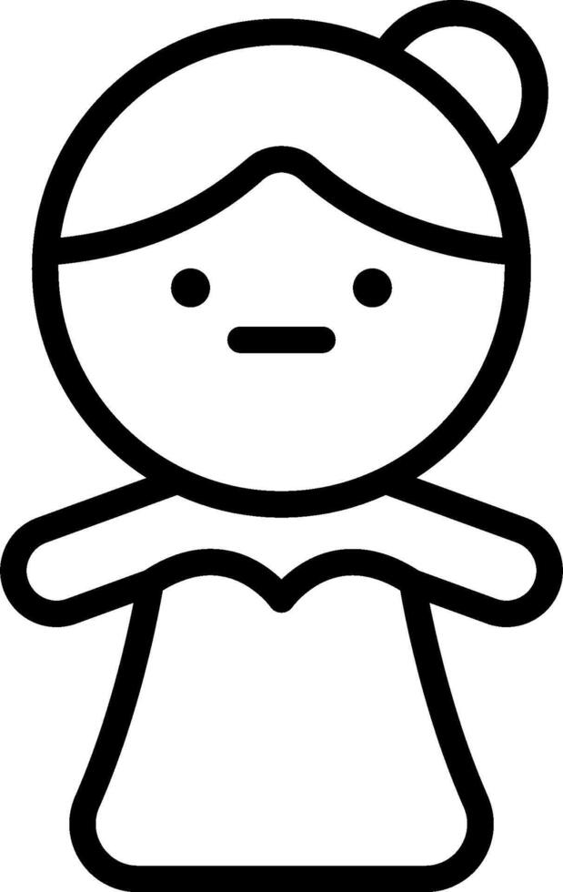A cartoon girl in a dress with her arms crossed vector