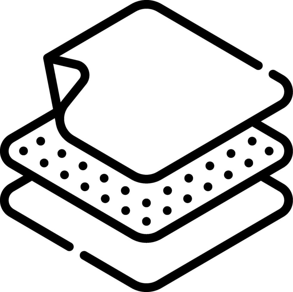 A black and white image of a stack of paper vector