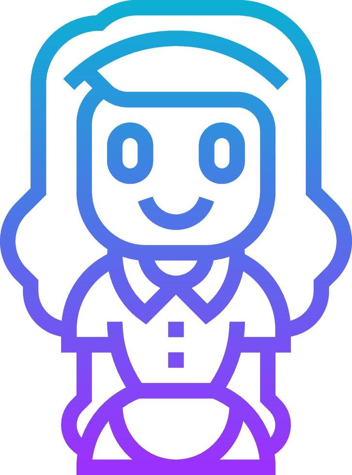 A girl with a bow on her head vector