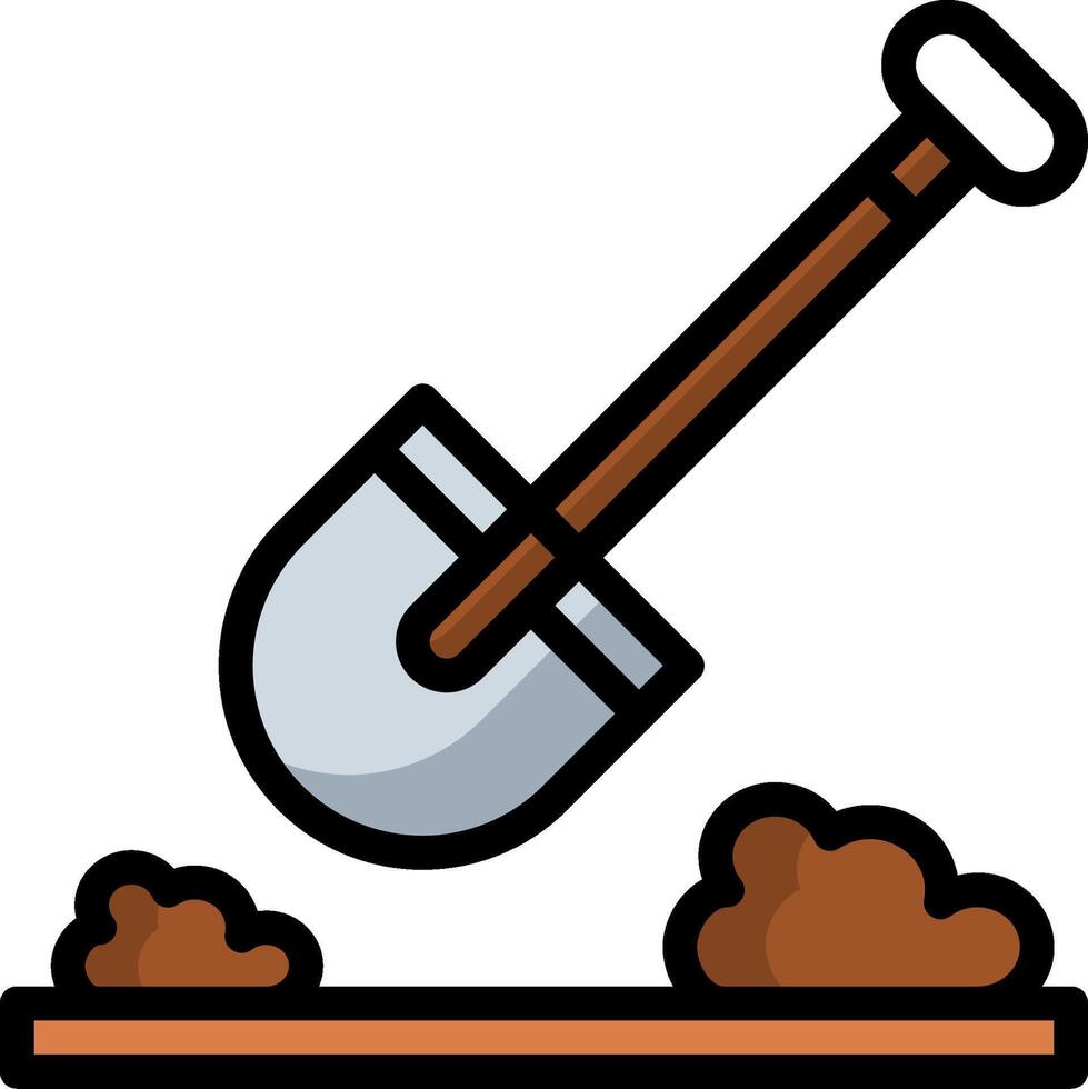 A shovel and shovel on a shovel vector
