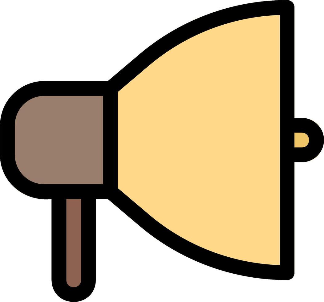 A yellow megaphone icon on a white background vector