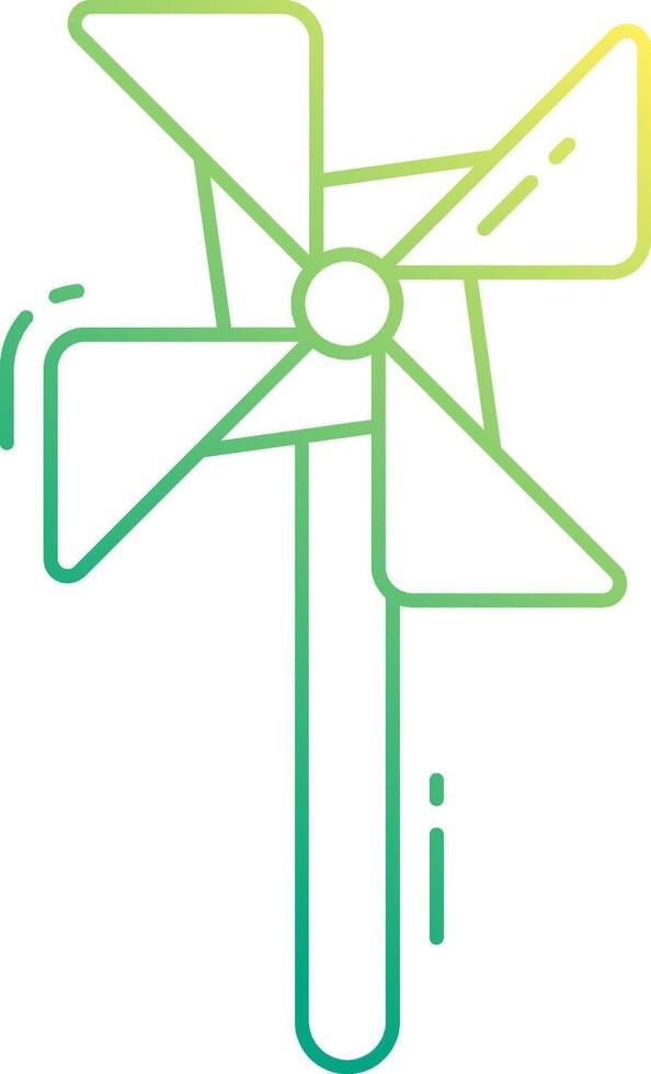 A green and yellow windmill icon vector