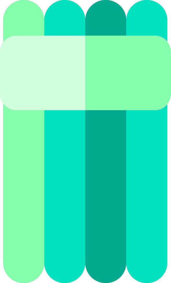 A green and white striped background with a white square in the middle vector