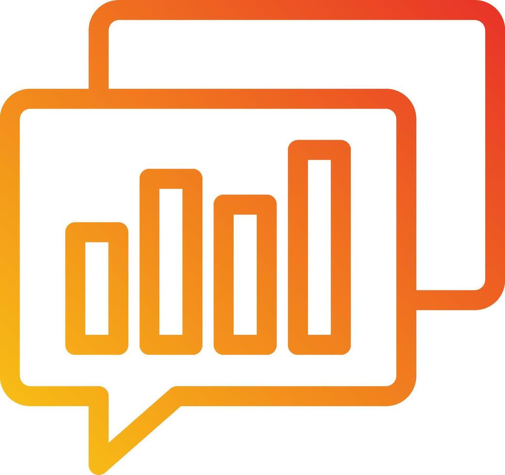 A speech bubble with an orange and white background vector