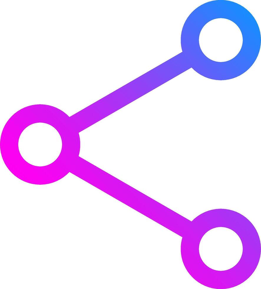A purple and pink icon with two circles vector