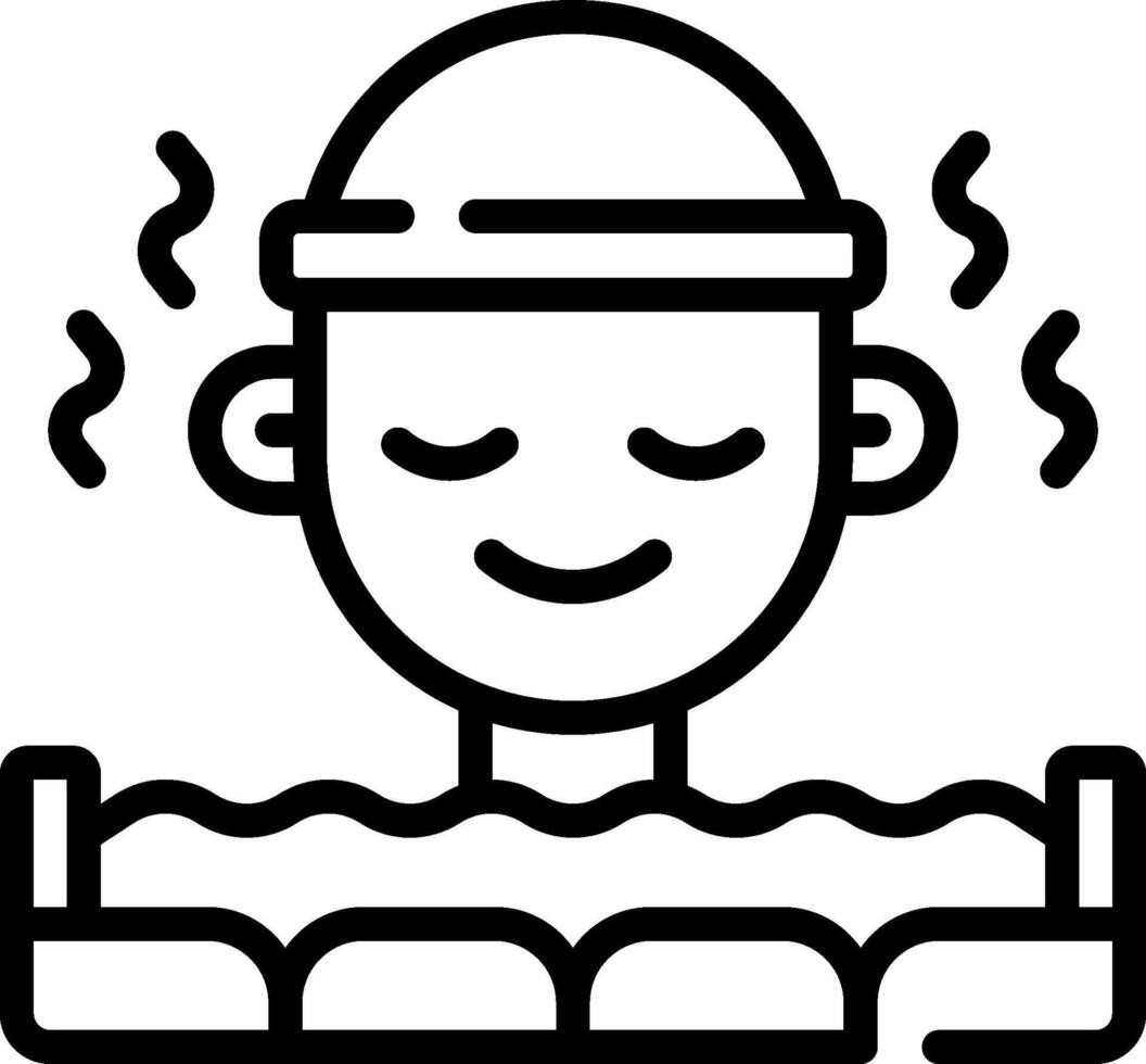 A man is in a bathtub with a towel over his head vector