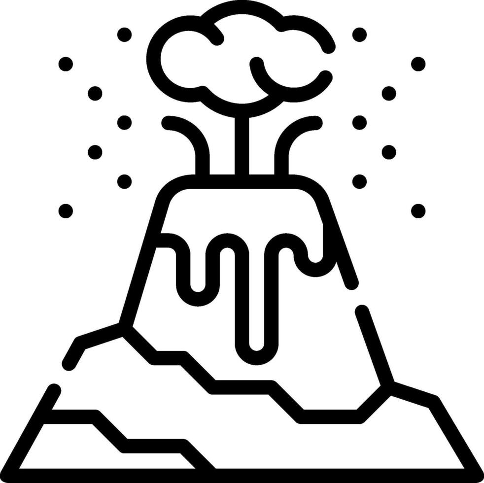 Volcano icon illustration vector