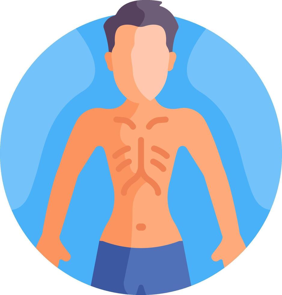 A man with a chest and stomach vector