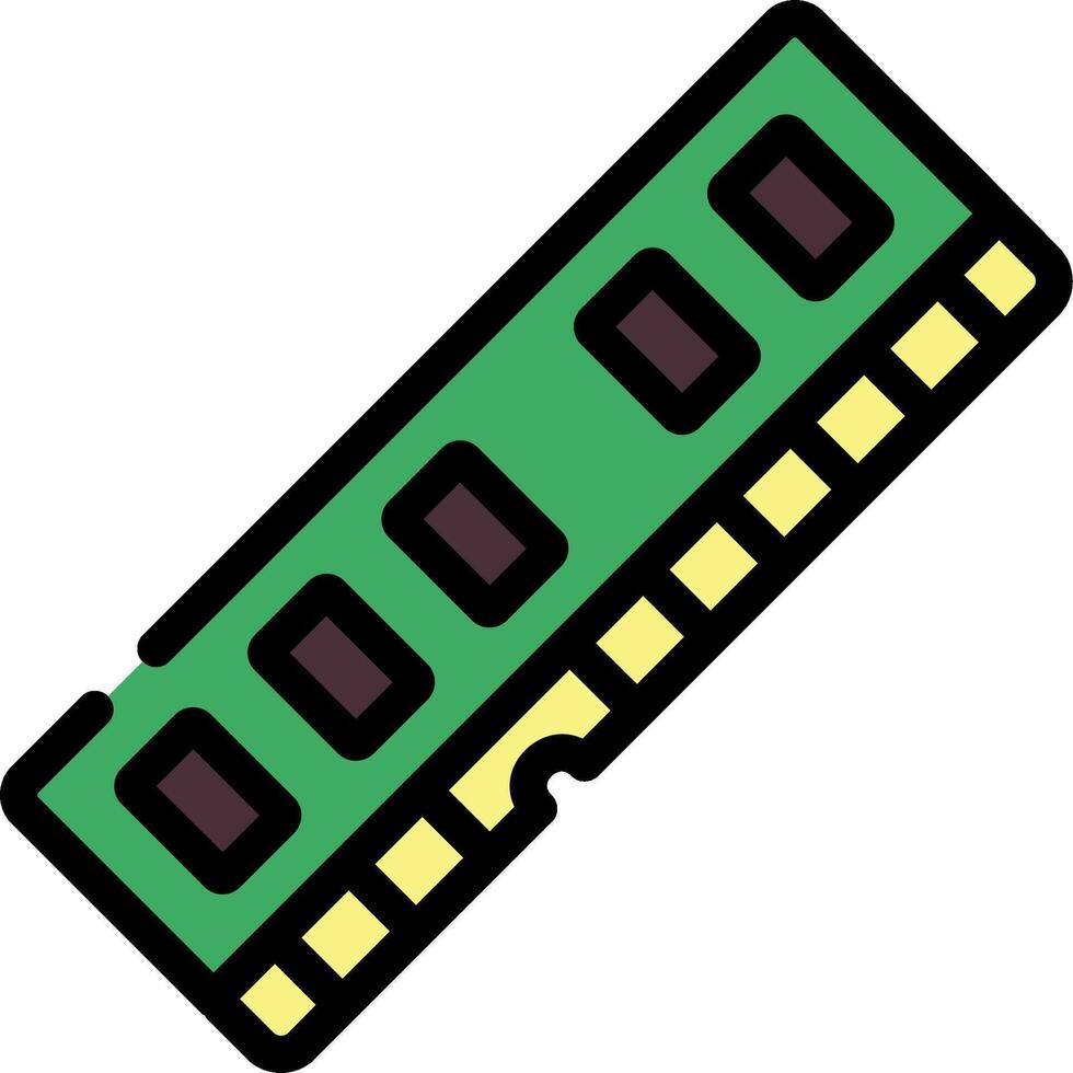 A memory module with four different colors vector