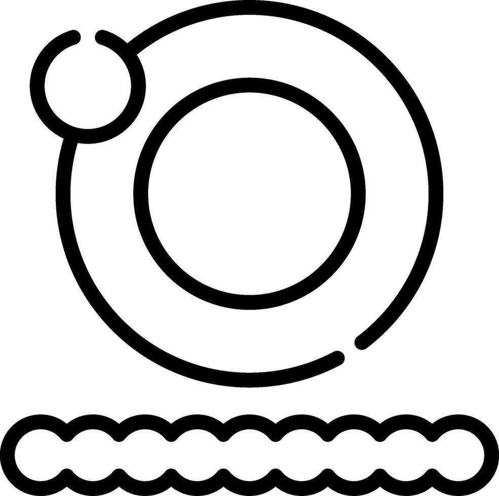A black and white line drawing of a circle vector