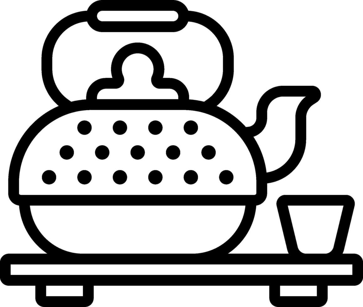 Tea pot icon vector